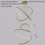 Large Ring Stainless Steel Light Fixture for Staircase