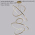 Large Ring Stainless Steel Light Fixture for Staircase