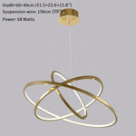 Large Ring Stainless Steel Light Fixture for Staircase
