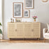 Walker Edison | Modern 4-Door Rattan Storage Sideboard TV Stand