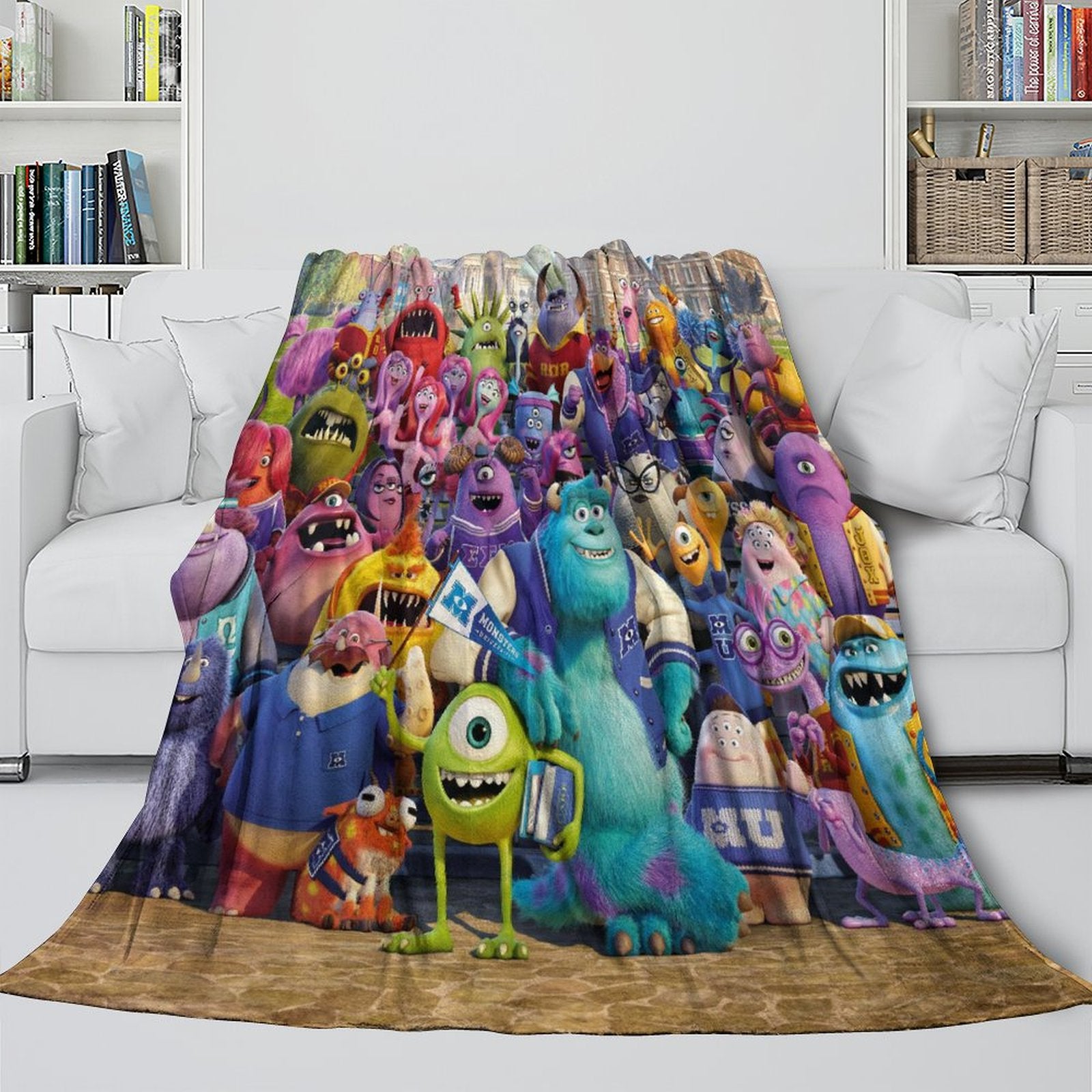 Monsters University Blanket Flannel Fleece Throw Room Decoration