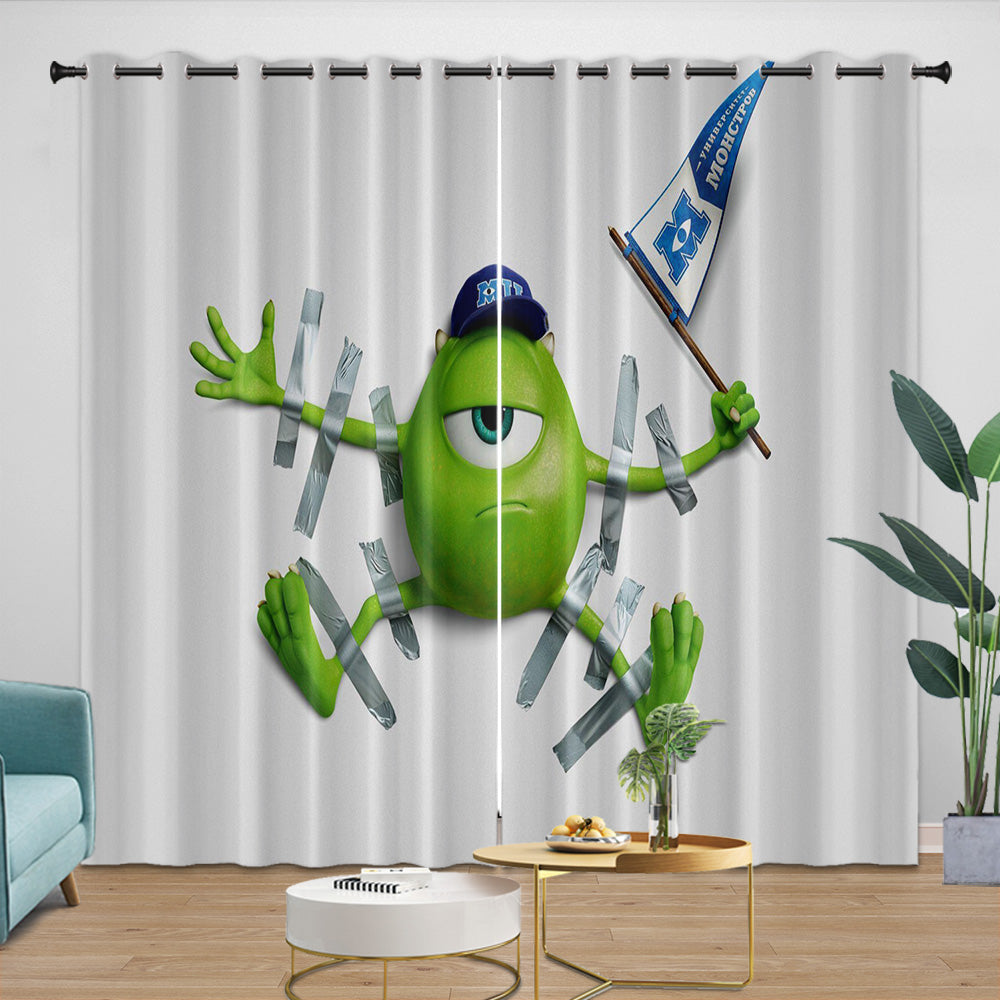 Monsters University Curtains Blackout Window Drapes Room Decoration