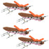4 Pack Moorish Hopper Brown Pink Foam Body Grasshopper Fly - Hook Size 10