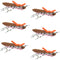 Moorish Hopper Brown Pink Foam Body Grasshopper Fly - 6 Flies Hook Size 10
