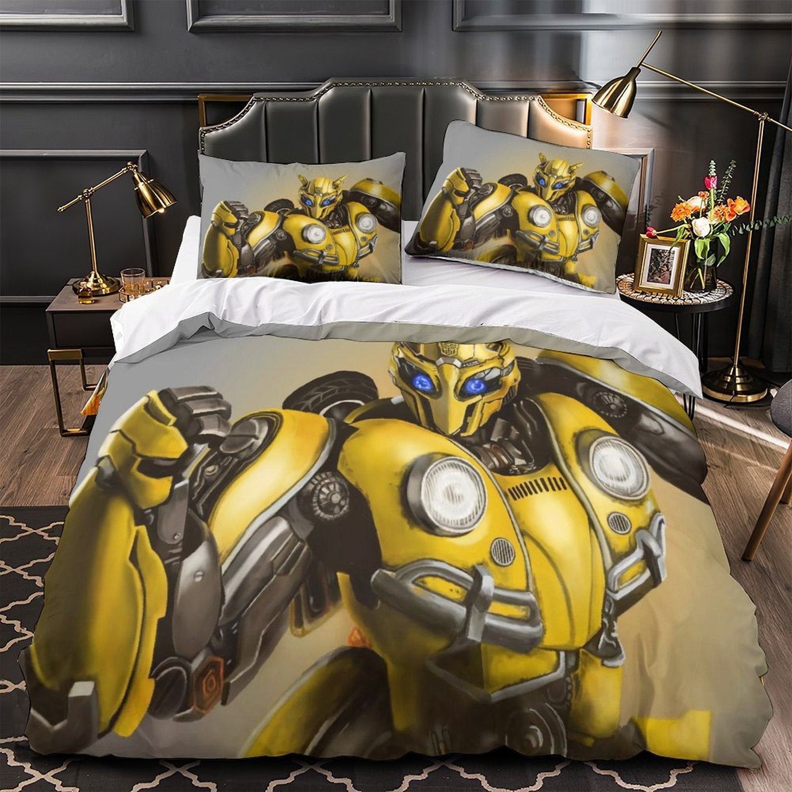 Movie Bumblebee Duvet Cover Pattern Bedding Set Without Filler