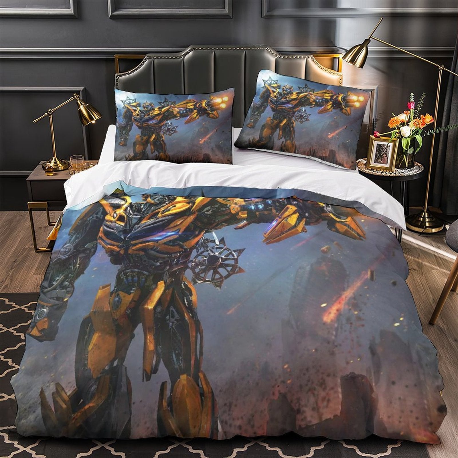 Movie Bumblebee Duvet Cover Pattern Bedding Set Without Filler