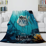 Movie The Little Mermaid Blanket Flannel Throw Room Decoration