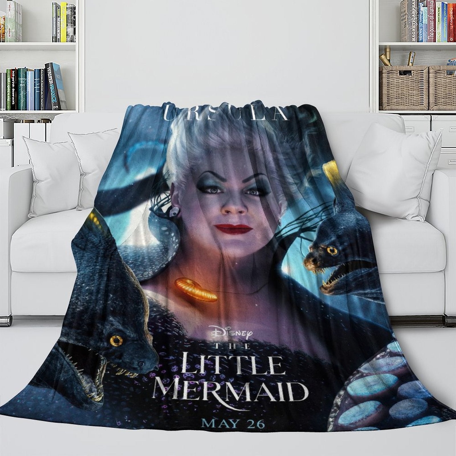 Movie The Little Mermaid Blanket Flannel Throw Room Decoration