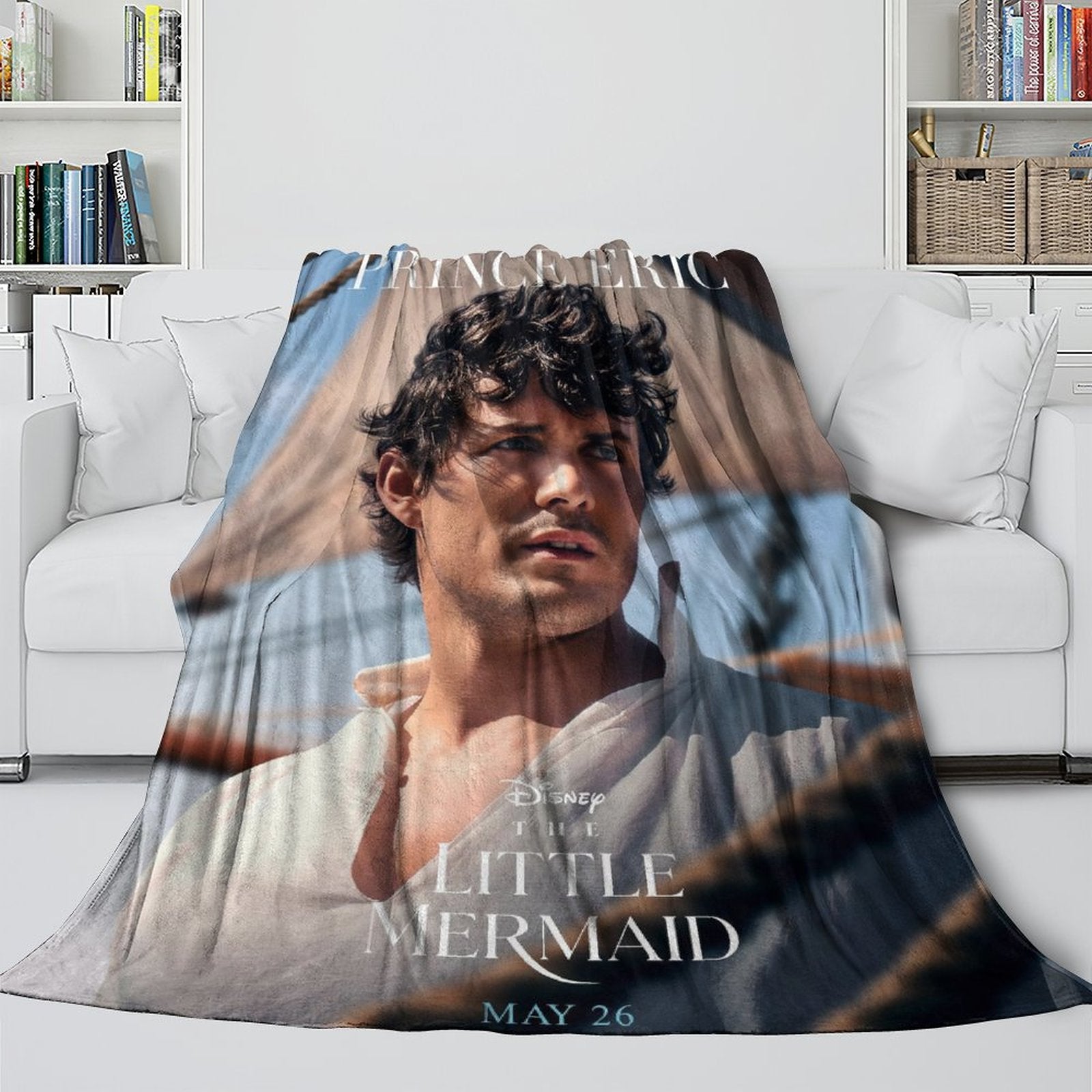 Movie The Little Mermaid Blanket Flannel Throw Room Decoration