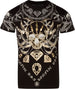 Sakkas Aksel Mens Essential Short Sleeve Cotton T-Shirt Diamond Skull & Tentacles