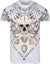 Sakkas Aksel Mens Essential Short Sleeve Cotton T-Shirt Diamond Skull & Tentacles