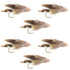 Muddler Minnow Fly Fishing Flies - Classic Bass and Trout Streamers - Set of 6 Flies Hook Size 12