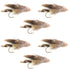 Muddler Minnow Fly Fishing Flies - Classic Bass and Trout Streamers - Set of 6 Flies Hook Size 8