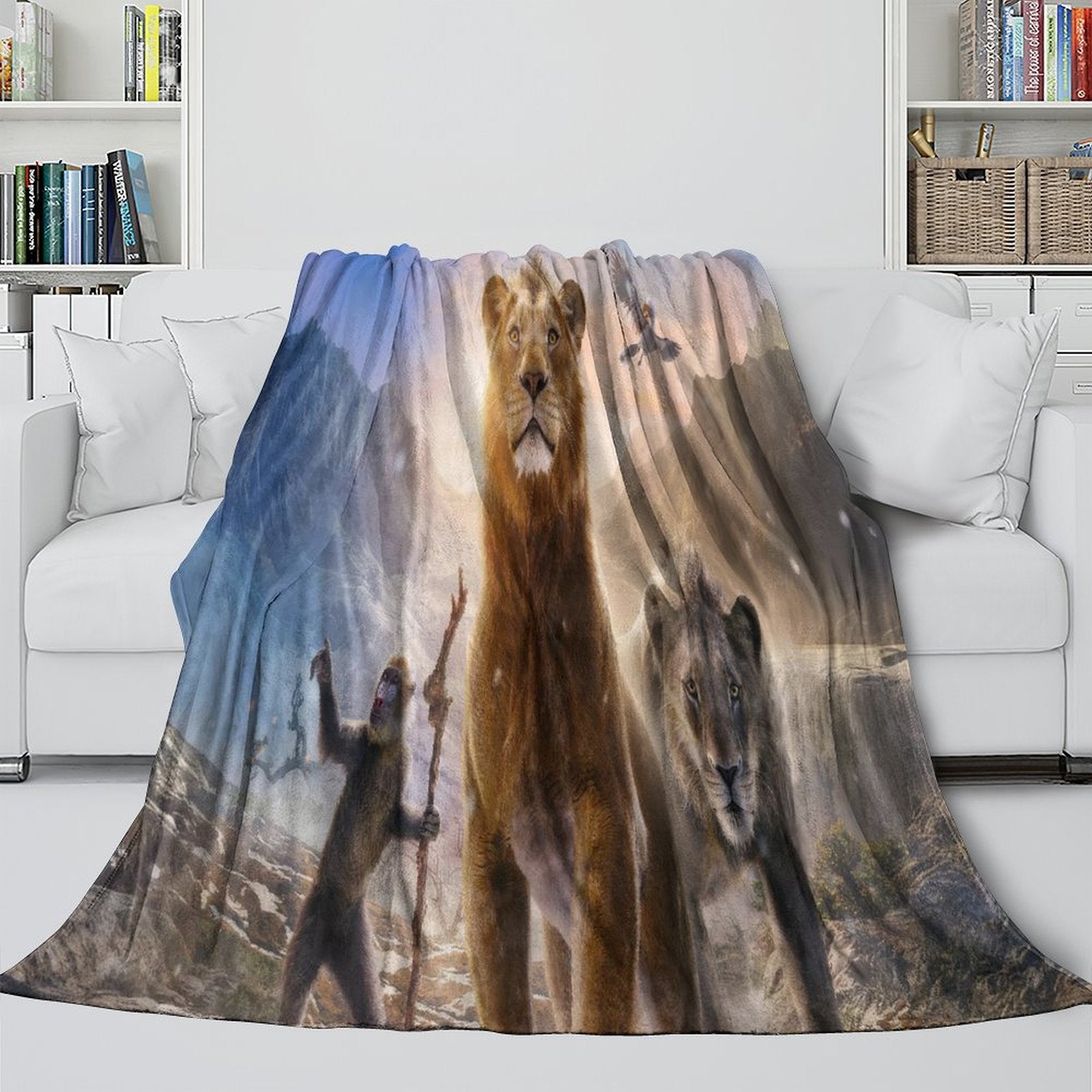 Mufasa The Lion King Blanket Flannel Throw Room Decoration
