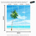 Tropical Palm Tree Wall Mural – Beach Shore Painting. #6911