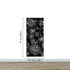 Black Floral Background, Black and White Flower Wallpaper Mural. #6677