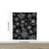Black Floral Background, Black and White Flower Wallpaper Mural. #6677