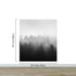 Black and White Misty Pine Forest Wallpaper. #6673