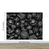 Black Floral Background, Black and White Flower Wallpaper Mural. #6677