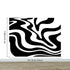 Black Swirly Line Wallpaper. Contemporary Art Decor. Modern Aesthetic. #6679
