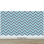 Seaside Chic Decor. Navy Blue and Teal Chevron Pattern Wallpaper. #6222
