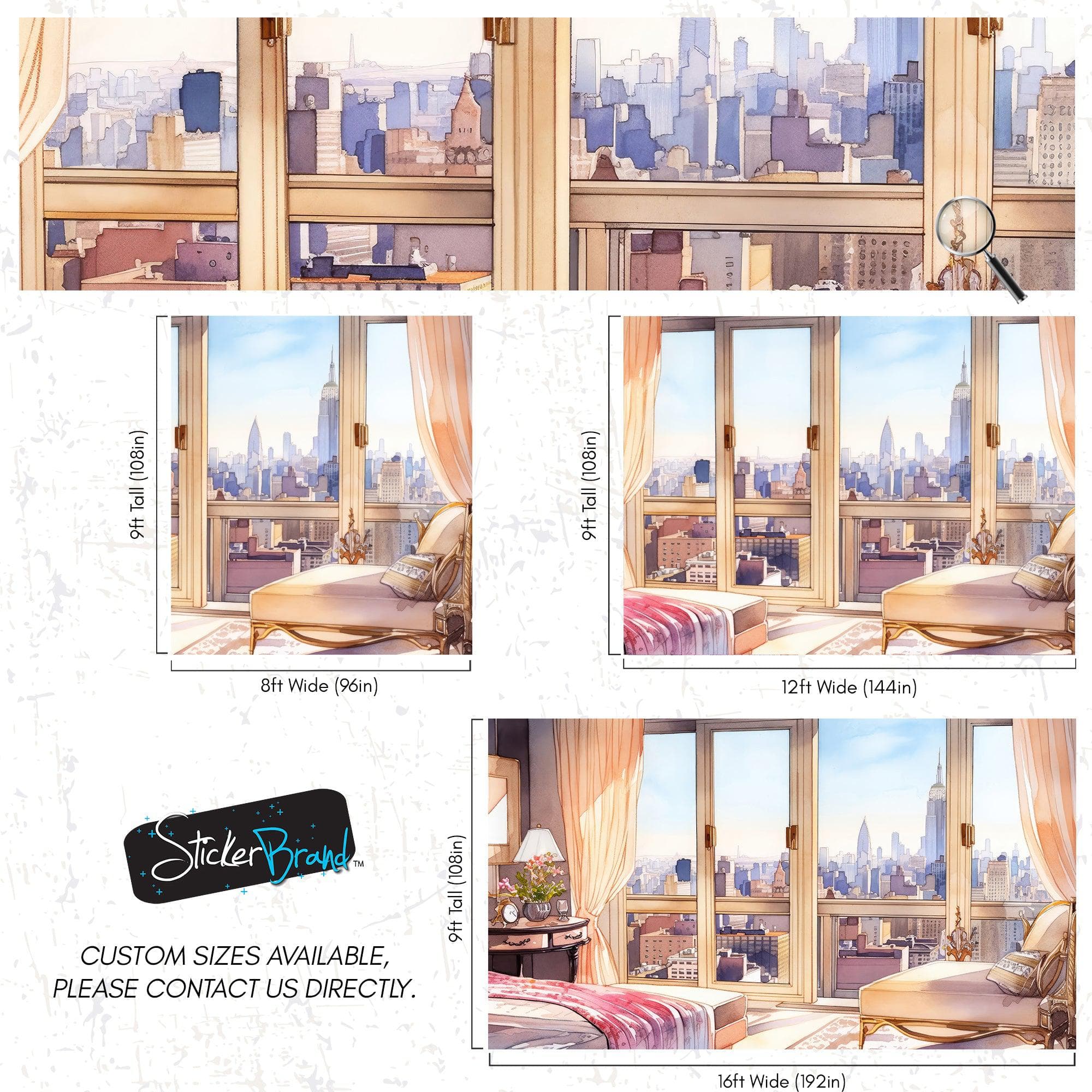 New York City Penthouse View Wallpaper Mural. #6660