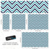 Seaside Chic Decor. Navy Blue and Teal Chevron Pattern Wallpaper. #6222