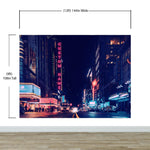 Personalized Neon Name on City Billboard Wall Mural. #6595