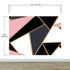 Modern Decor Gold, Black and Pink Mosaic Peel and Stick Wallpaper | Removable Wall Mural #6210