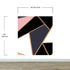 Modern Decor Gold, Black and Pink Mosaic Peel and Stick Wallpaper | Removable Wall Mural #6210