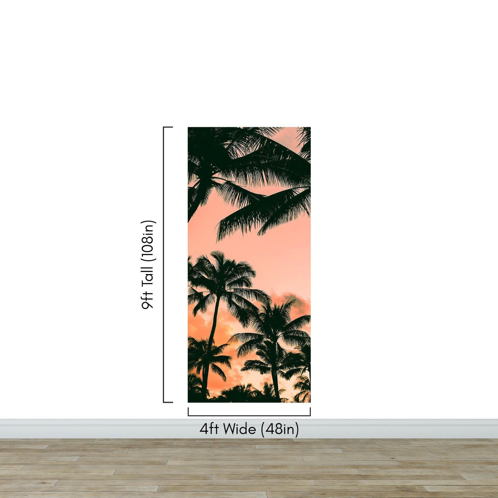 Sunset Wallpaper Mural. Palm Trees Tropical Vibe. #6871