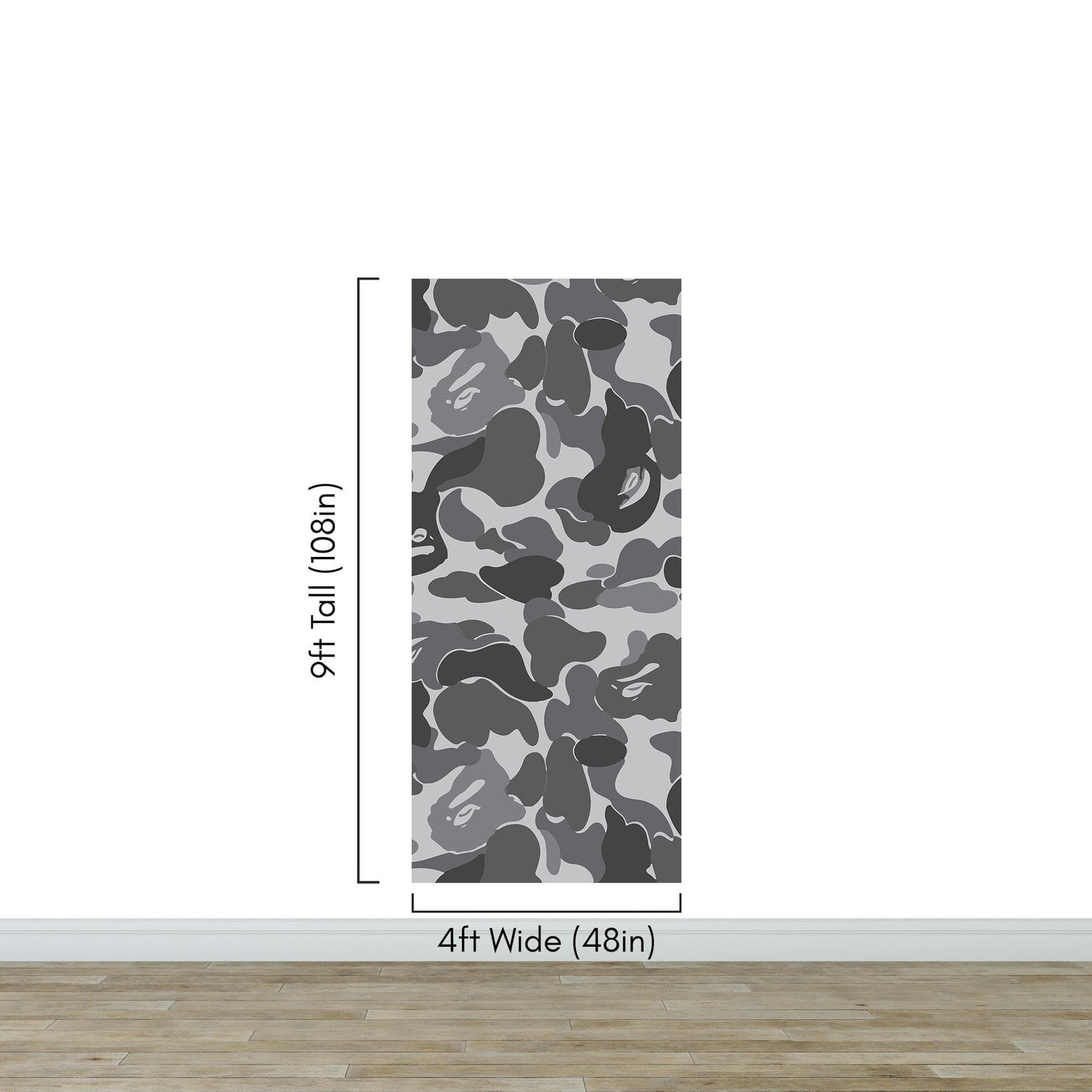 Bape Camo Wallpaper Mural. Grey Camo Streetwear Hype Beast Aesthetics. #6901