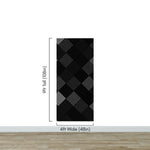 Modern Black and White Polka Dot Peel and Stick Wall Mural. #6964