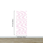 Pink Swirly Lines Abstract Wallpaper Mural. #6635