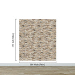 Brick Pattern Wallpaper Mural. Light Tan and Brown Color. #6801