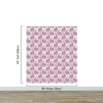 Pink Mermaid Wall Mural. Magical Cute Mermaid and Seahorse in Ocean Peel and Stick Wallpaper. #6371