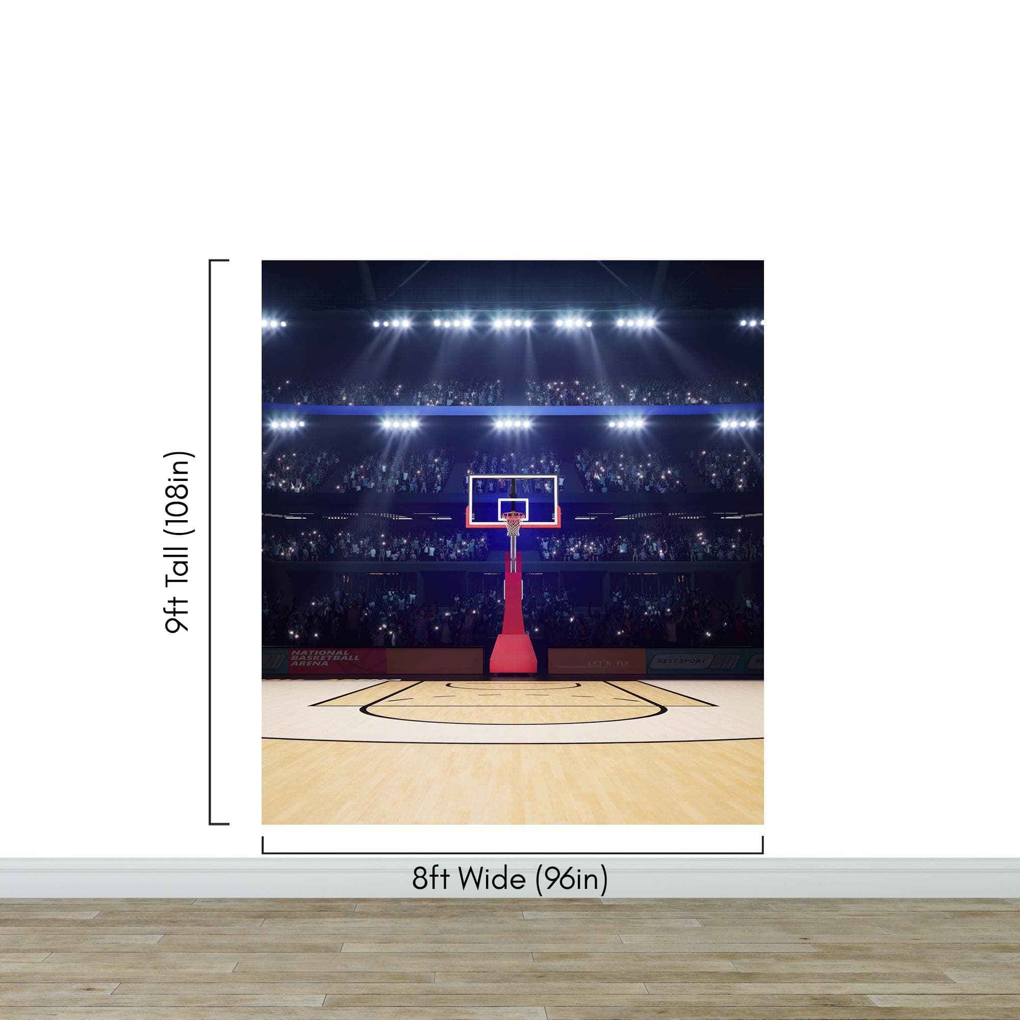 Basketball Court Stadium Wallpaper Mural. #7013