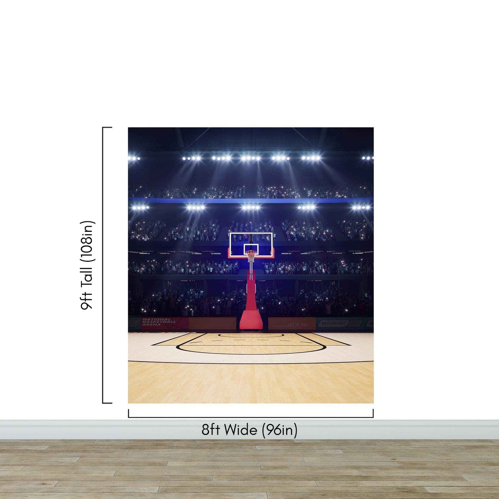Basketball Court Stadium Wallpaper Mural. #7013