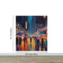 Raining Cityscape Wallpaper Mural - Abstract Color Mural. #6762