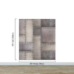 Rustic Metal Steel 3D Wallpaper Mural. #6752