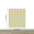 Autumn Leaves Wallpaper. Yellow, Grey, Teal Leaf Wall Mural. #6966