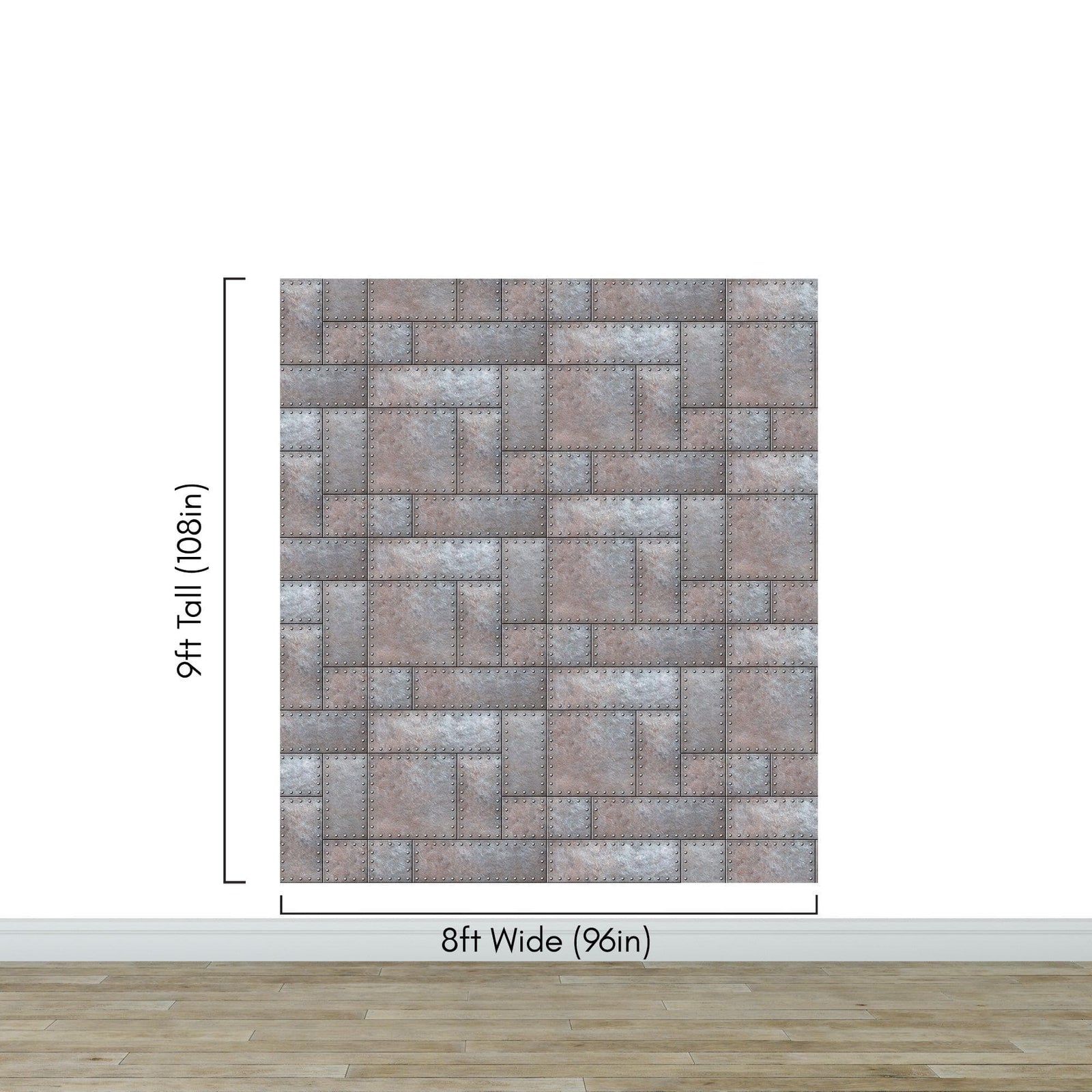 Modern Urban Wallpaper Decor. Metal Steel 3D Wall Mural. #6740