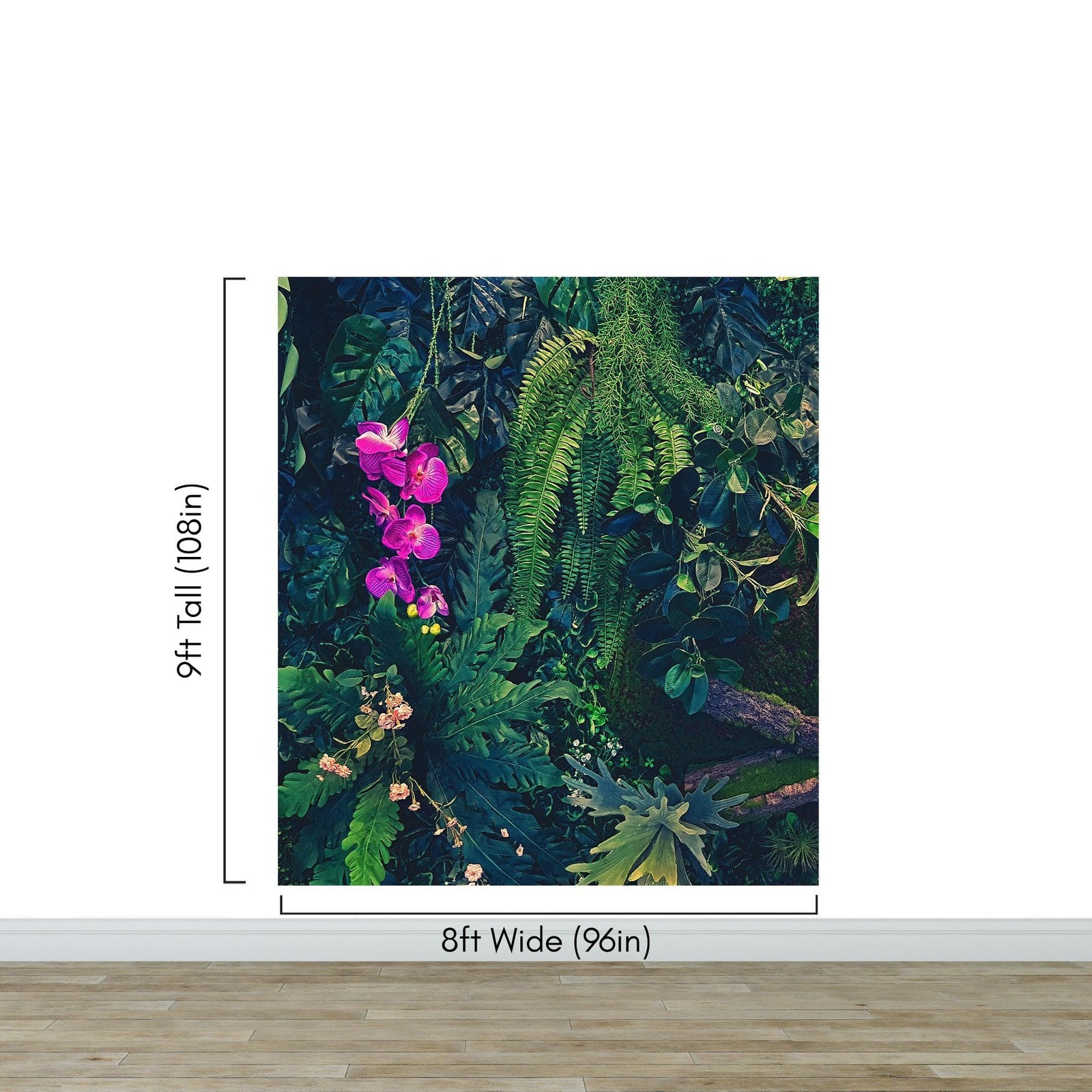 Jungle Wallpaper, Forest Greenery Botanical Wall Mural. #6741