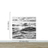 Black and White Ocean Wave Wallpaper. Peel and Stick Wall Mural. #6691