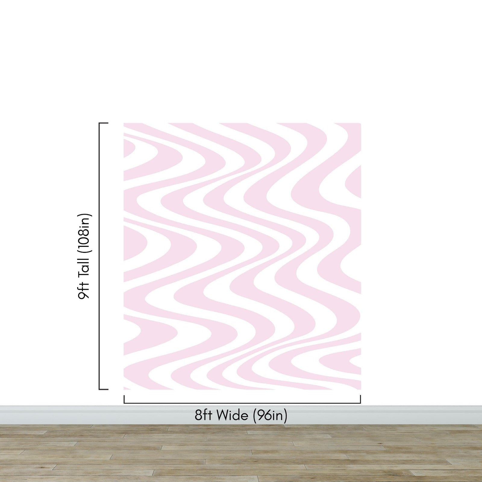 Pink Swirly Lines Abstract Wallpaper Mural. #6635