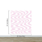 Pink Swirly Lines Abstract Wallpaper Mural. #6635