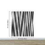 Black and White Minimal Retro Stripes Pattern Wallpaper. #7033