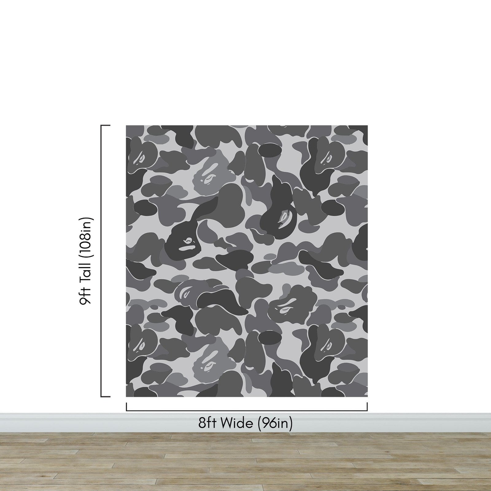 Bape Camo Wallpaper Mural. Grey Camo Streetwear Hype Beast Aesthetics. #6901