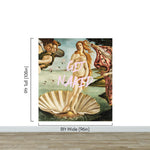 The Birth of Venus “Get Naked” Quote Wallpaper Mural #6868