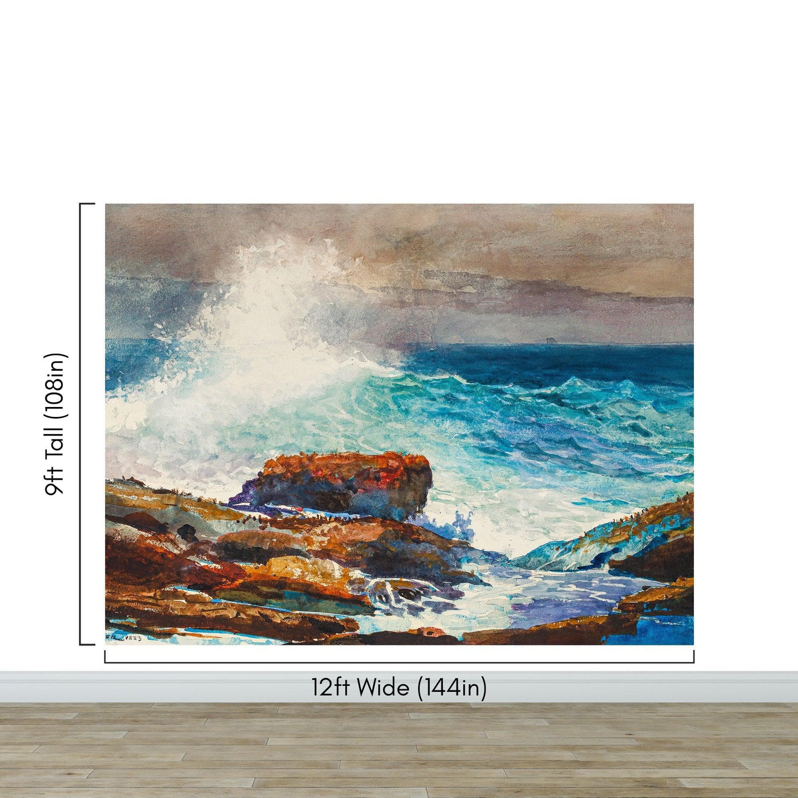 Incoming Tide by Winslow Homer Wall Mural. #6946